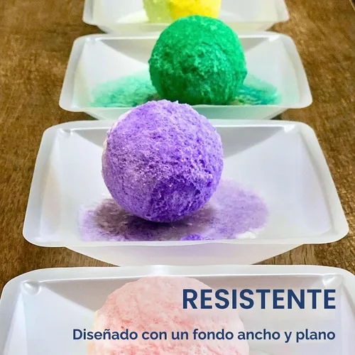 Vista 7 de Weigh Boats - Bandejas de plástico desechables grandes (11.2 fl oz, paquete de 125) para báscula, bandeja cuadrada antiestática, plato