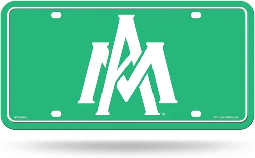 Vista 20 de NCAA etiqueta de metal para auto, negro