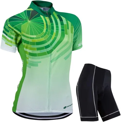 Vista 63 de Jersey de ciclismo para mujer, de manga corta, secado rápido, transpirable, para montaña.