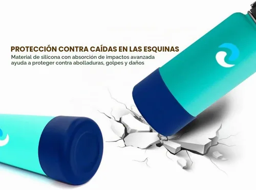 Vista 4 de NuRich Hydro - Funda protectora de silicona de boca ancha compatible con Hydroflask, Simple Modern y muchas más marcas de botellas de agua, tamaños