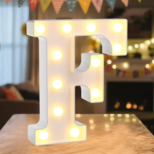 Vista 39 de Letrero LED de Marquee con Letras Iluminadas - Letras Iluminadas del Alfabeto para Cumpleaños, Graduación, Decoración de Pared y Mesa en Bares