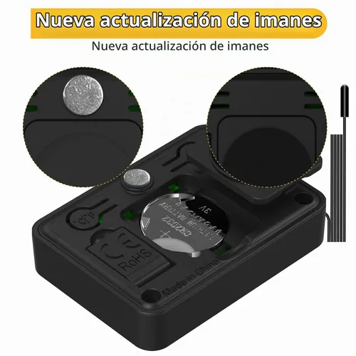 Vista 4 de 4 piezas de mini higrómetro digital y termómetro para reptiles con sonda extendida (solo temperatura) Medidor de temperatura y humedad