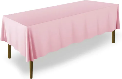 Vista 15 de Lann's Linens - Mantel rectangular de tela de poliéster de primera calidad para bodas, banquetes y restaurantes Rojo