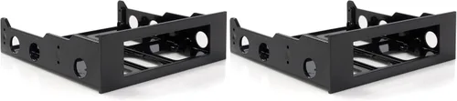 Vista 4 de StarTech.com Soporte de montaje frontal en bahía de 3.5" a 5.25" con tornillos de montaje (BRACKETFDBK), Negro