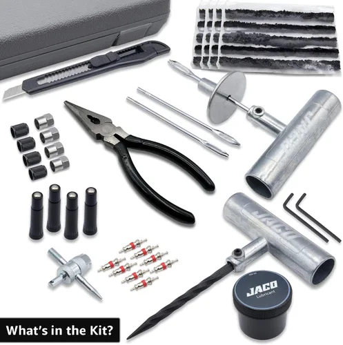 Vista 5 de JACO TRX-50 - Kit de reparación de neumáticos de alta resistencia - Kit de tapones universales para neumáticos