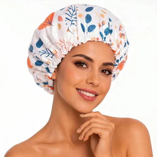 Vista 11 de Aquior Gorro de ducha reutilizable para mujeres, hombres, gorra de pelo impermeable, tamaño grande para cabello largo, trenzas, rizado o corto