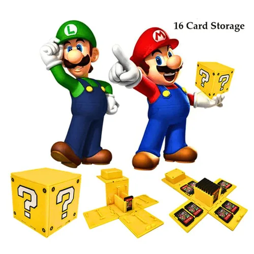 Vista 4 de Nintendo Switch Storage Card Case - Protective and Compact Travel Storage Case for Switch Games Fits up to 16 Game Cards (Yellow)