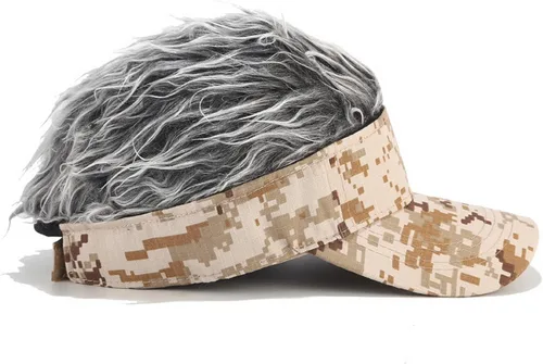 Vista 6 de Gorra de peluca para hombre, estilo hip hop, popular, camuflaje, gorra de béisbol, gorra de peluca ajustable
