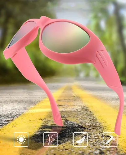 Vista 6 de GIFIORE Gafas de sol envolventes para mujeres y hombres, moda Y2k de gran tamaño, ovaladas de moda
