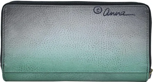 Vista 2 de Anna by Anuschka Women's Hand Painted Genuine Leather Two Fold Wallet