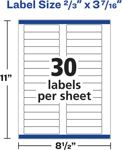 Vista 5 de Avery TrueBlock Etiquetas para carpetas de archivos, 23" x 3-716", 1,500 etiquetas imprimibles, blancas, permanentes (5366)