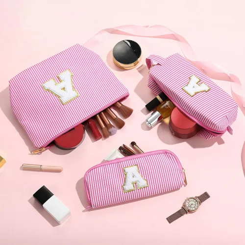 Vista 7 de YOOLIFE Bolsa de maquillaje personalizada para mujer, bolsa de maquillaje de viaje inicial para mamá, regalos de cumpleaños, regalo de cumpleaños