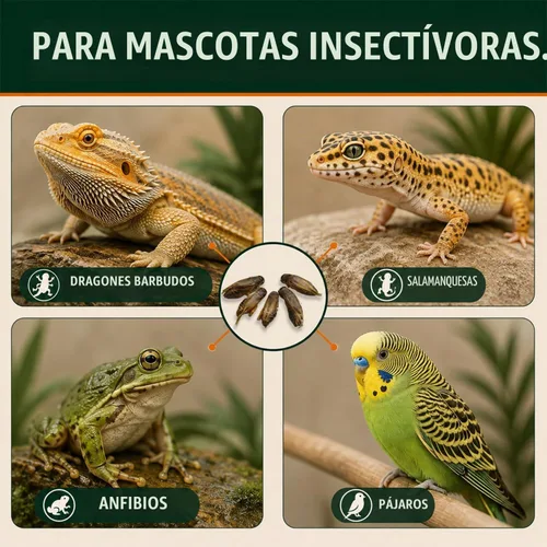 Vista 6 de Classic Flock - Grillos liofilizados de 3.5 oz para comida de reptiles