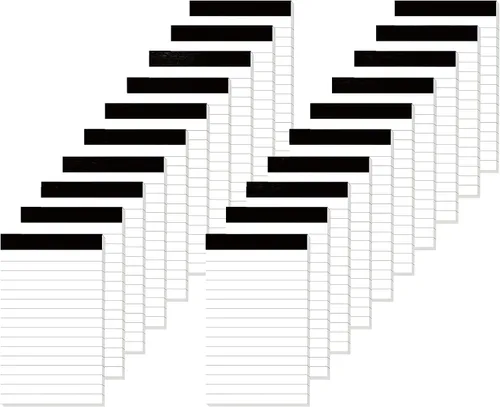 Vista 13 de 6 piezas de recambios para bloc de notas de 3 x 5 pulgadas, mini cuaderno de notas en blanco con 30 hojas cada bloc, papel rayado de reglas