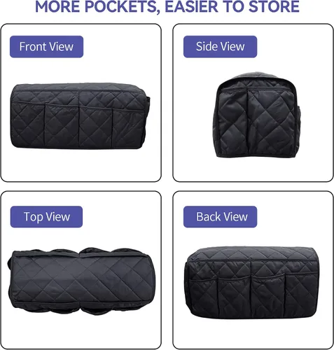 Vista 5 de MEHIDFY Organizador de sillón, organizador de reposabrazos de sofá impermeable, organizador de sillón reclinable antideslizante, soporte para mando