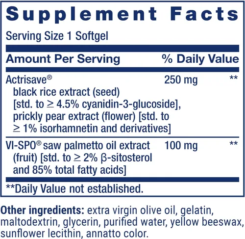 Vista 3 de Life Extension Crecimiento del cabello para hombres, ActriSave® de tuna y arroz negro, VI-SPO® de palma enana americana, apoya el crecimiento