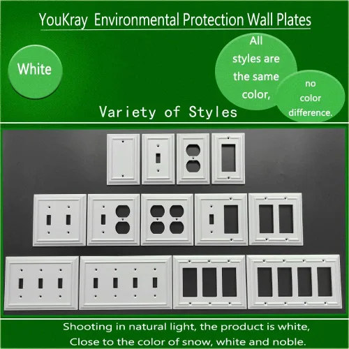 Vista 5 de Placas de pared, cubiertas de toma dúplex, placas de interruptor de luz de palanca, cubierta de interruptor de luz decorativa, placa de pared
