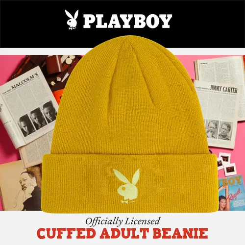 Vista 2 de Concept One Playboy Beanie Hat, Cuffed Knit Winter Cap with Logo