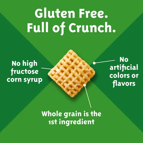 Vista 6 de Chex de maíz sin gluten, cereal para el desayuno, ingrediente casero de Chex Mix, 12 oz 0.56 oz de grano entero por porción, buena fuente de 12
