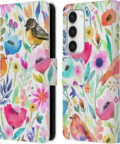 Vista 191 de Head Case Designs Officially Licensed Ninola Brushstrokes Black Summer Patterns Leather Wallet Case Compatible with Samsung Galaxy A07 4G