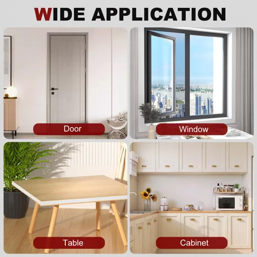 Vista 7 de 118 Pulgadas de Tira de Sellado de Puerta con Forma de Cuña, Burlete Insonorizante, Relleno de Espacios Elegante y Ahorro de Energía, Tapón