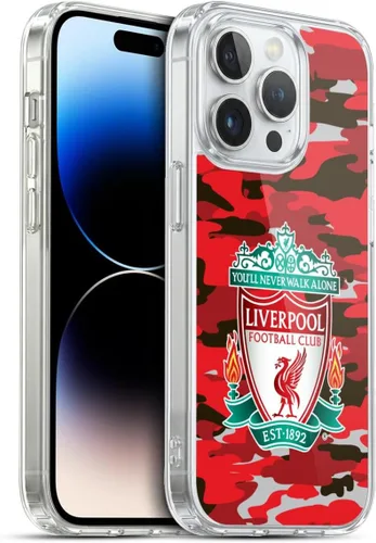 Vista 56 de Head Case Designs Funda de gel con licencia oficial del Liverpool Football Club Away Colourways Crest Camou [protección de grado militar] compatible