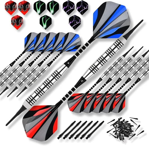 Vista 5 de Steel Tip Darts Set 18 Grams15 Pack Steel Barrels