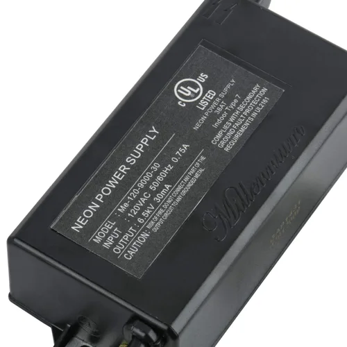 Vista 7 de 6.5KV Transformador de neón, fuente de alimentación de señal de neón de 30 mA con certificación UL Me-120-9000-30 Transformador electrónico de luz