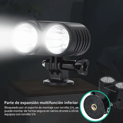 Vista 3 de Proyector de búho para drones, luz nocturna de 4 modos para DJI FPV, para AIR 2S, para Mavic AIR 2, para Mavic 2, reflector de luz LED para pesca