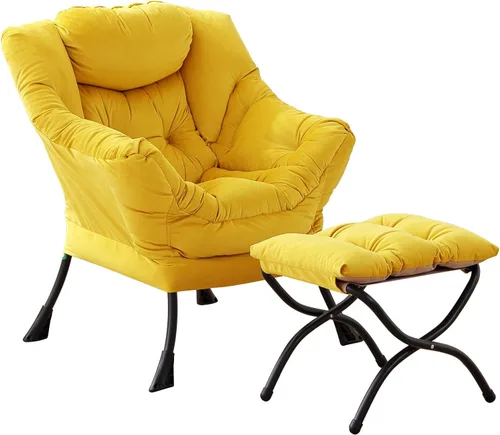 Vista 22 de LITA Lazy Chair, cómoda silla de lectura con acento Rosa bebé
