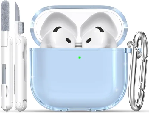 Vista 30 de RFUNGUANGO AirPods Pro Funda Transparente TPU Suave Transparente Blanco