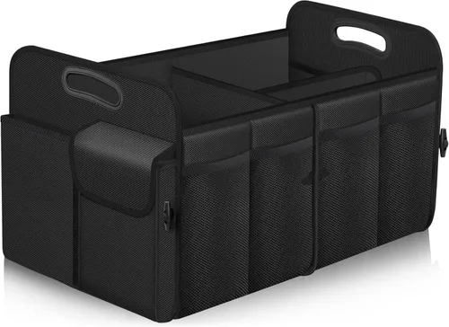 Vista 27 de Femuar Organizador de maletero de gran capacidad, accesorio impermeable para coche, antideslizante, plegable, adecuado para todos los vehículos
