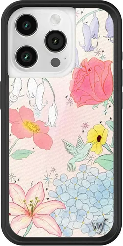 Vista 72 de Wildflower - Fundas compatibles con Apple iPhone 15 Pro Protector de goma negro, certificado de prueba de caída de 4 pies, propiedad de mujeres