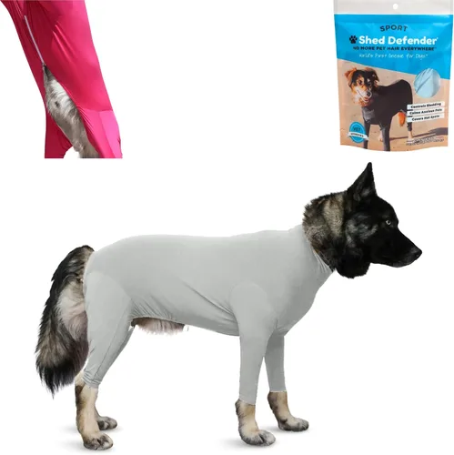 Vista 12 de Enterizo deportivo para perro Shed Defender para la caída del pelo, visto en Shark Tank, liviano y transpirable, traje de cuerpo para perros