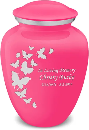 Vista 19 de Geturns Embrace Pequeñas Urnas Personalizadas de Mariposa para Cremación de Cenizas Humanas Urnas Funerarias Negras para Hombres y Mujeres 20 kg