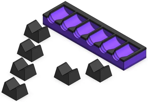 Vista 23 de MagAttach Organizadores de Extensión de Dados (1/2", Negro/Negro)