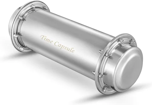 Vista 8 de Jasni Contenedor impermeable de acero inoxidable Time Capsule (7.6 pulgadas)