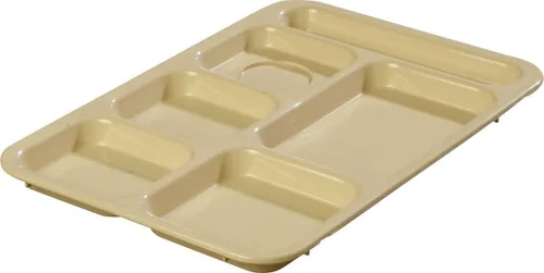 Vista 7 de Carlisle FoodService Products Bandeja de 6 compartimentos para mano derecha, 10" x 14", color negro