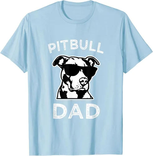 Vista 25 de Camiseta para hombre con diseño de Pitbull Dad Pit Bull Dog para hombre, Negro