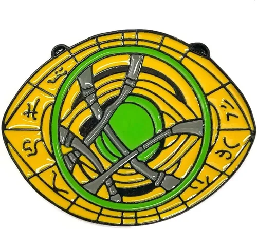 Vista 3 de OYSTERBOY 3 broches de esmalte de calidad premium Thanos el infinito guantelete guante ojo de Agamotto Super héroes símbolo para cosplay disfraz