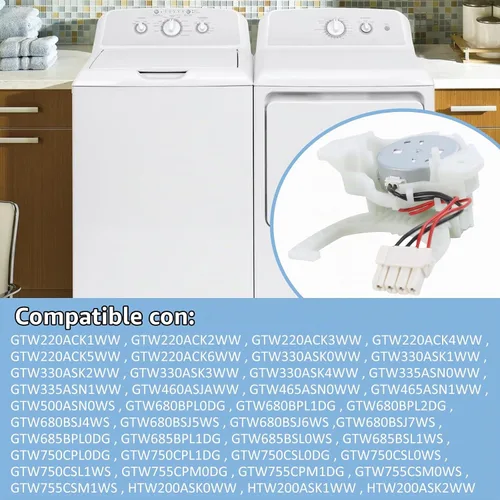 Vista 4 de Nuevo conjunto de actuador de cambio de modo de lavadora WH03X30517 WH05X25036 actualizado