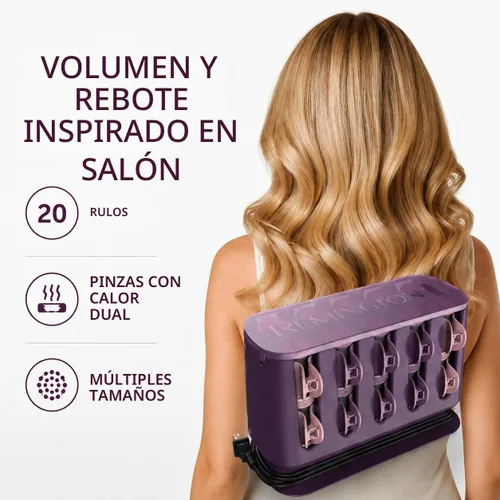 Vista 2 de Remington Thermaluxe Hot Rollers, rizadores de cabello, juego de 20 piezas