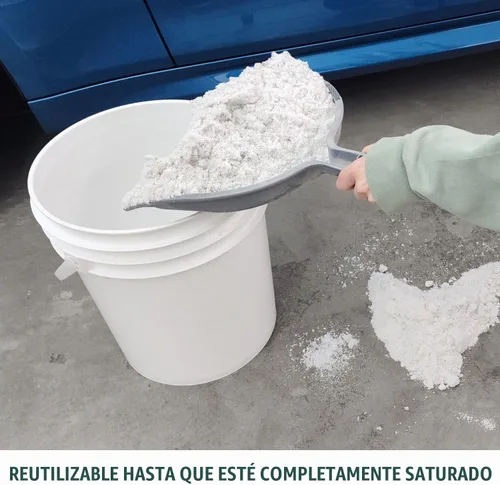 Vista 7 de Kit para derrames de líquidos 16 veces más absorbente que la arcilla, grado comercial, para vómito, orina, aceite, polvo absorbente para todos