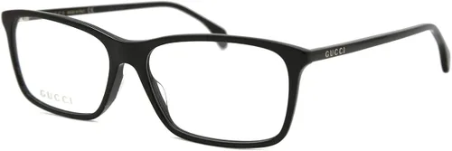 Vista 2 de Gucci GG 0553O 005 - Lentes rectangulares de plástico negro de 2205in Negro Transparente Negro