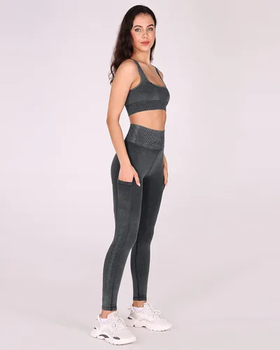 Vista 5 de ODODOS Leggings sin costuras para mujer, cintura alta, acanalados, para entrenamiento, gimnasio, correr, yoga