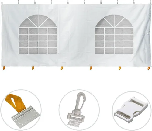Vista 8 de Party Tents Direct - Toldo con marco de fin de semana, parte superior Blanco