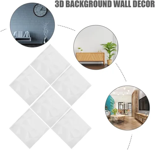 Vista 9 de Uonlytech Papel pintado 3 unids Panel de pared tridimensional Oficina Decore La Oficina Decoración de la Pared para Lobby 3D Pared