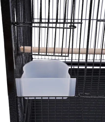 Vista 7 de Jaula de metal para pájaros de 40 pulgadas con tapa abierta y soporte rodante, jaula grande para pájaros con puerta anti-escape para Conure Canary