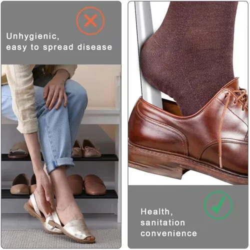 Vista 4 de BOOMIBOO 2 bocinas para zapatos, bocina de zapatos de 16.5 pulgadas de largo para uso doméstico, bocina de zapatos de 7.5 pulgadas para viajes