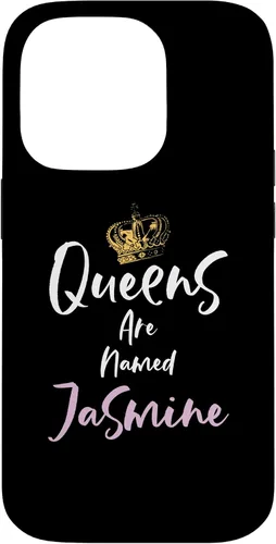 Vista 17 de Jasmine Name Queen - Carcasa para iPhone 17, color rosa y negro